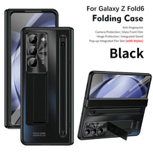 Load image into Gallery viewer, Armor Electroplated Anti-fall Protective Phone Case With Pen Tray Shell and Film For Galaxy Z Fold6 Fold5 Fold4
