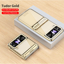 Load image into Gallery viewer, Electroplating Clear Phone Case For Samsung Galaxy Z Flip5 Flip4 Flip3 5G
