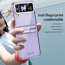 Load image into Gallery viewer, Electroplating Clear Phone Case For Samsung Galaxy Z Flip5 Flip4 Flip3 5G
