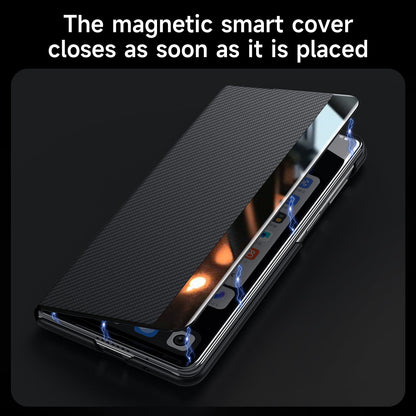 Luxurious Leather Cover With Magnetic Coil & Card Holder For Galaxy Z Fold 8/7/6/5/4