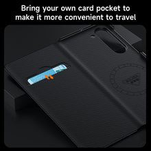 Load image into Gallery viewer, Luxurious Leather Cover With Magnetic Coil &amp; Card Holder For Galaxy Z Fold 7/6/5/4
