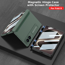 Load image into Gallery viewer, Galaxy Z Fold8 Wide Ultra Rugged Magnetic Hinge Protection Case with Built-In Kickstand &amp; Screen Glass Film
