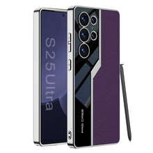 Load image into Gallery viewer, Electroplated Leather Anti-fall Protective Phone Case For Galaxy S25 S24 S23 Ultra Plus
