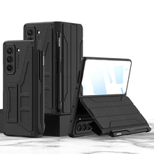 Load image into Gallery viewer, Business Leather Phone Cover With S Pen Holder &amp; Back Screen Protector For Samsung Galaxy Z Fold 5/4/3 5G - Mycasety Mycasety
