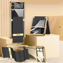 Load image into Gallery viewer, Electroplated Transparent Samsung Galaxy Z Flip4  Hard Cover with Strap
