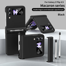 Load image into Gallery viewer, Macaron Hinged All-Inclusive Drop-Proof Cover with Stylus for Samsung Galaxy Z Flip4 5G 
