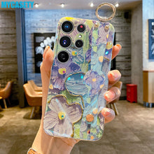 Load image into Gallery viewer, Oil Painting Flower Samsung Phone Case With Wristband &amp; Lanyard - mycasety2023 Mycasety
