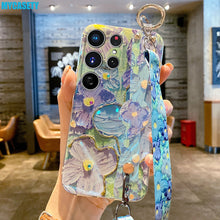 Load image into Gallery viewer, Oil Painting Flower Samsung Phone Case With Wristband &amp; Lanyard - mycasety2023 Mycasety
