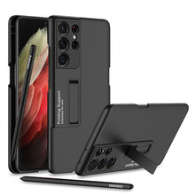 Load image into Gallery viewer, Ultra-thin Matte Magnetic Holder S Pen Slot Phone Case For Galaxy S21 Ultra With Pen
