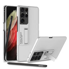 Load image into Gallery viewer, Ultra-thin Matte Magnetic Holder S Pen Slot Phone Case For Galaxy S21 Ultra With Pen
