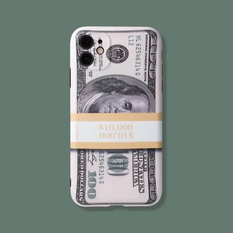 2021 New Creative Personality US Dollar Bill Silicone Phone Case For iPhone - GiftJupiter