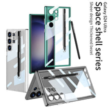 Load image into Gallery viewer, Transparent Protective Phone Case With Pen Box &amp; Stylus For Samsung Galaxy S24 Ultra Plus
