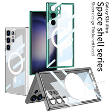 Load image into Gallery viewer, Magnetic Coil Protective Transparent Phone Case For Samsung Galaxy S24 S23 Ultra Plus
