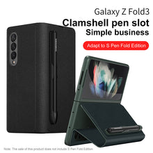 Load image into Gallery viewer, Luxury Leather All-included Cover With S Pen Slot For Galaxy Z Fold3 5G
