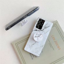 Load image into Gallery viewer, 2021  Fashion Epoxy Marble Ring Bracket Case For Samsung
