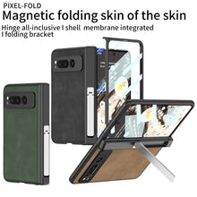 Load image into Gallery viewer, Magnetic Folding Hinge All-inclusive Leather Case With Tempered Film For Google Pixel Fold With Damped folding Bracket
