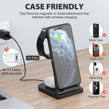 Load image into Gallery viewer, 3-in-1 Wireless Charger With MagSafe For Apple Watch 7 6 SE 5 4 iPhone 13 12 11 XS XR X 8 Airpods Pro
