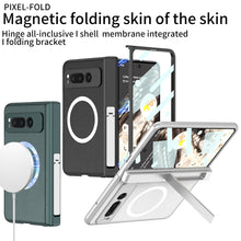 Load image into Gallery viewer, Magnetic Magsafe All-inclusive Invisible Bracket Leather Case For Google Pixel Fold With Back Screen Protector
