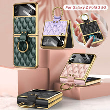 Load image into Gallery viewer, Luxury Leather Electroplating Diamond Protective Cover For Samsung Galaxy Z Flip 3 5G

