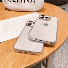 Load image into Gallery viewer, 2021 Transparent Laser Four-Leaf Clover Love Pattern iPhone Case
