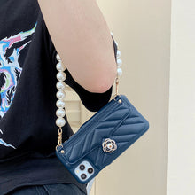 Load image into Gallery viewer, 2021 Luxury Brand Leather Pearl Bracelet Case For iPhone
