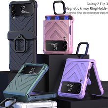 Load image into Gallery viewer, Magnetic Armor Ring Holder Case For Samsung Galaxy Z Flip3 5G
