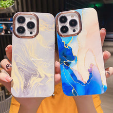 Load image into Gallery viewer, 2021 Newest Design Marble Pattern Gold Plating iPhone Case
