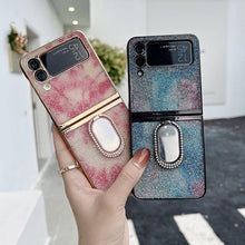 Load image into Gallery viewer, Shining Diamond Mirror Ring Protective Cover For Samsung Galaxy Z Flip 3 5G pphonecover
