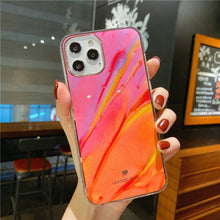 Load image into Gallery viewer, Glitter Gradient Marble Texture Phone Case For iPhone 11 12 11Pro Max XR XS Max X 7 8 Plus 11Pro 12 Shockproof Bumper Back Cover
