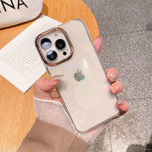 Load image into Gallery viewer, 2021 Transparent Laser Four-Leaf Clover Love Pattern iPhone Case
