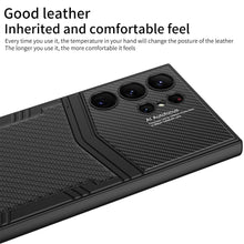 Load image into Gallery viewer, Armor Leather Protective Phone Case For Samsung Galaxy S24 S23 Ultra Plus
