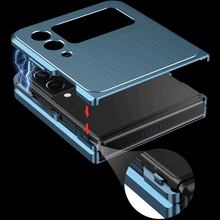 Load image into Gallery viewer, Samsung Galaxy Z Flip 3 Magnetic Brushed Metal Anti-fall Protective Cover For Galaxy Z Fold 3
