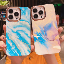 Load image into Gallery viewer, 2021 Newest Design Marble Pattern Gold Plating iPhone Case
