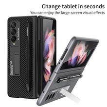 Load image into Gallery viewer, Luxury Leather Cover With Pen Slot Holder For Samsung Galaxy Z Fold 3 5G
