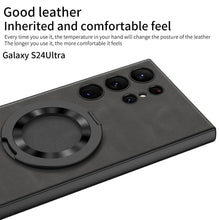 Load image into Gallery viewer, Leather Magnetic Bracket Protective Phone Case For Samsung Galaxy S24 S23 Ultra Plus

