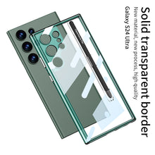 Load image into Gallery viewer, Transparent Protective Phone Case With Pen Box &amp; Stylus For Samsung Galaxy S24 Ultra Plus
