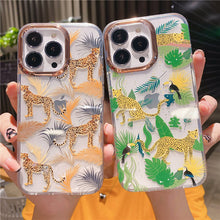Load image into Gallery viewer, 2021 Fashion Flower Pattern Gold Plating iPhone Case
