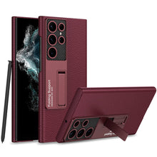 Load image into Gallery viewer, NEWEST Magnetic Holder Leather Case for Samsung Galaxy S22 S23 Ultra Plus 5G
