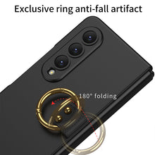 Load image into Gallery viewer, Samsung Galaxy Z Fold 4 5G Ultra-thin All-inclusive Ring Holder Protective Cover With Tempered Glass Screen
