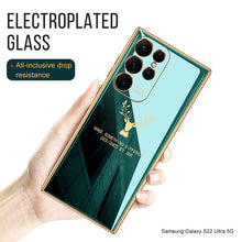 Load image into Gallery viewer, Luxury Deer Pattern Camera All-inclusive Electroplating Process Soft Case For Samsung Galaxy S22 Ultra S22 Plus S22 pphonecover
