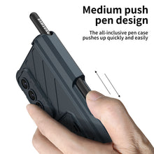 Load image into Gallery viewer, Magnetic Mech S Pen Slot Hinge Holder All-included Phone Cover For Samsung Galaxy Z Fold4 5G With Back Screen Glass Protector
