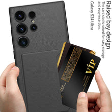 Load image into Gallery viewer, Leather Protective Phone Case With Card Holder For Samsung Galaxy S24 S23 Ultra Plus
