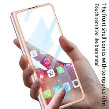 Load image into Gallery viewer, Magnetic Stand Suitcase Pattern All-included Protective Cover For Samsung Galaxy Z Fold 3 5G  With Tempered Glass Screen
