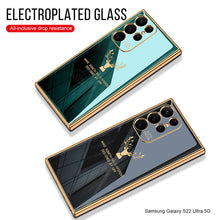 Load image into Gallery viewer, Luxury Deer Pattern Camera All-inclusive Electroplating Process Soft Case For Samsung Galaxy S22 Ultra S22 Plus S22 pphonecover
