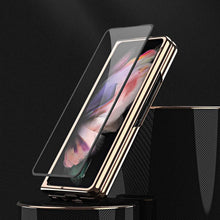 Load image into Gallery viewer, Luxurious Leather Ring Holder Protective Phone Case With Front Protection Film For Samsung Galaxy Z Fold5 Fold4 Fold3
