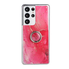 Load image into Gallery viewer, 2021 Marble Epoxy Gold Foil Ring Bracket Case For Samsung
