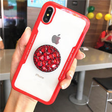 Load image into Gallery viewer, Diamond Airbag Bracket Phone Case For iPhone

