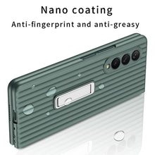 Load image into Gallery viewer, Magnetic Stand Suitcase Pattern All-included Protective Cover For Samsung Galaxy Z Fold 3 5G  With Tempered Glass Screen
