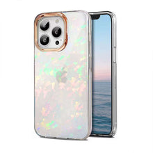 Load image into Gallery viewer, 2021 Transparent Laser Four-Leaf Clover Love Pattern iPhone Case
