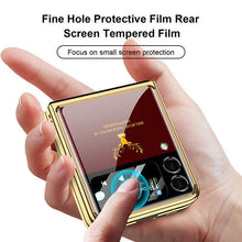 Load image into Gallery viewer, Luxury Deer Glass Samsung Z Flip 3 Case pphonecover
